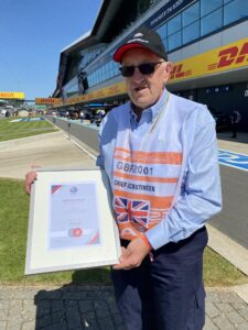 Peter Riches with his Certificate of Recognition